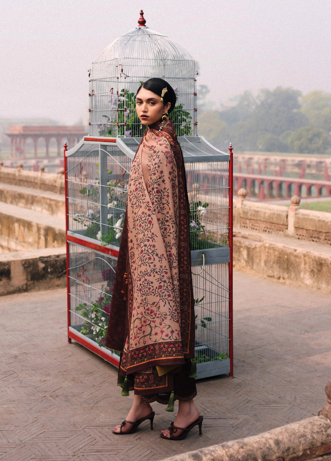 Jugnu by Hussain Rehar Unstitched Khaddar Embroidered Suits 3 Piece HRR25JK Sena - Winter Collection