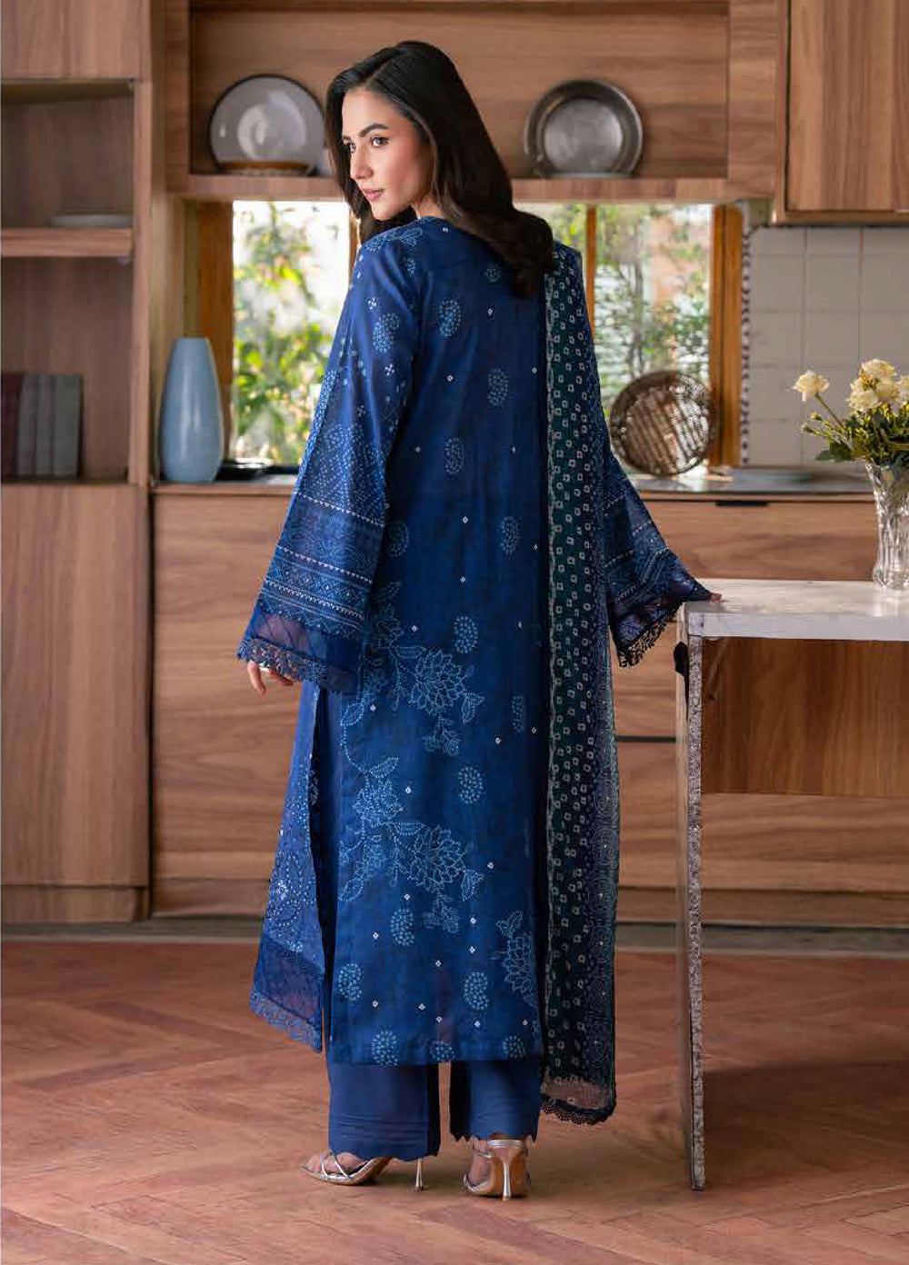 Daria Chunri by Nureh Unstitched Embroidered Lawn 3 Piece Suit NU26UDC DA-109 - Casual Collection
