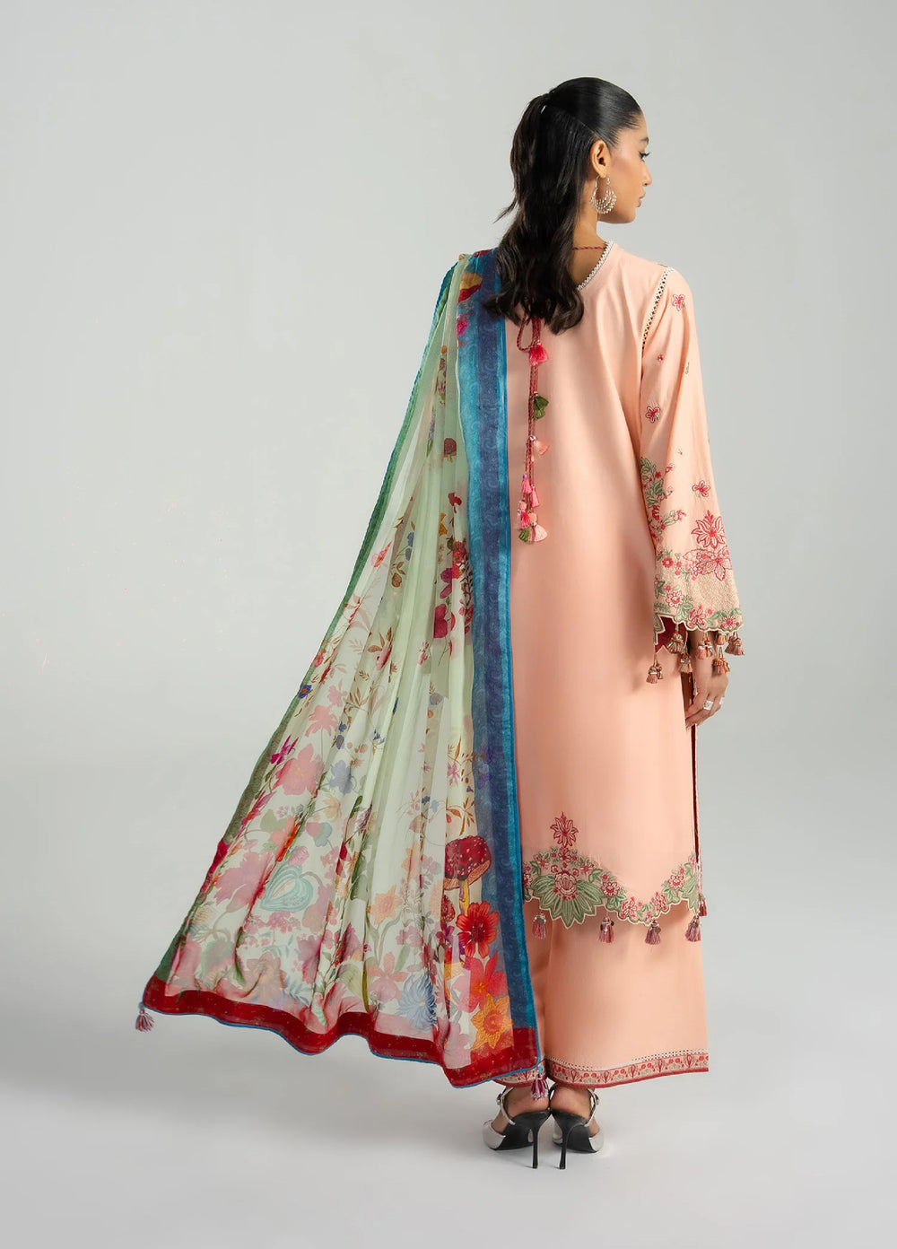 Zan by Hussain Rehar Unstitched Embroidered Lawn 3 Piece Suit HR26UZF Seftali D-102 - Festive Collection