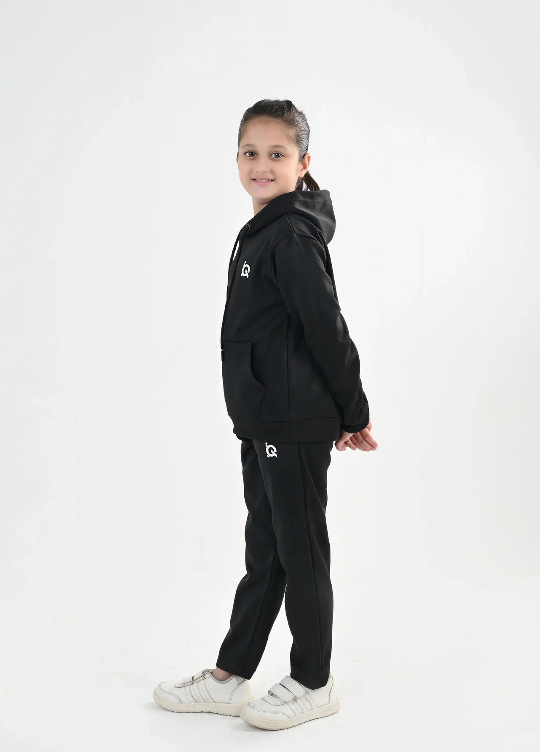 IQ Exclusive Kids Track Suit Fleece 2 PieceBlack Hoodie Tracksuit-Unisex Kids - Winter Collection
