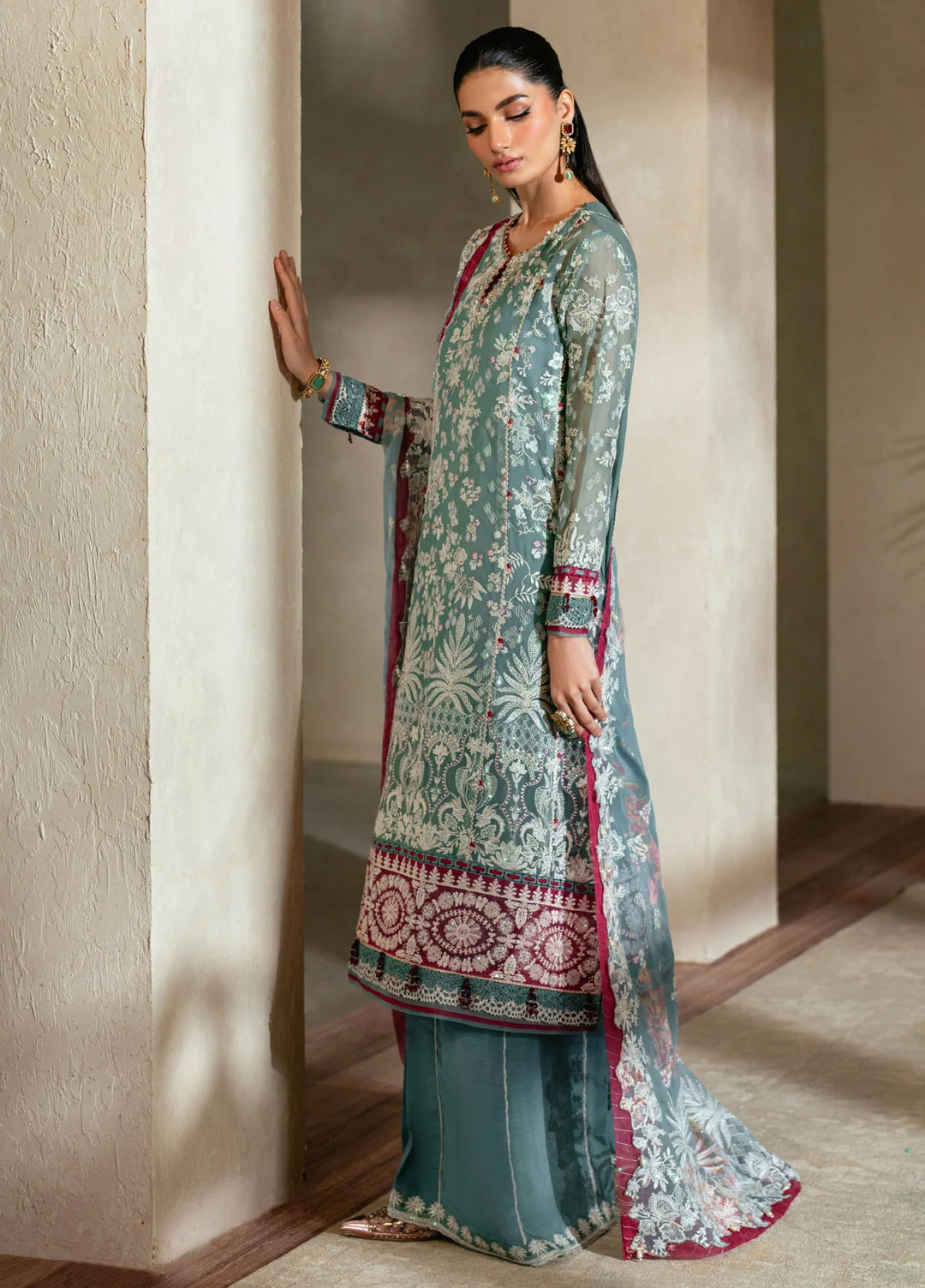 Xenia Formal Luxury Unstitched Embroidered Chiffon Suits 3 Piece XE25FL D-09 Elysia - Formals Collection