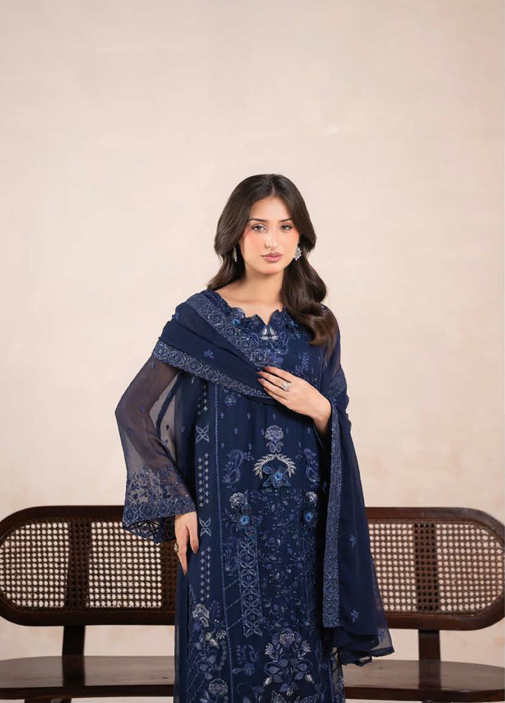 Anaya Noor by Zebtan Unstitched Embroidered Chiffon 3 Piece Suit ZB26UAN AN-04 - Festive Collection