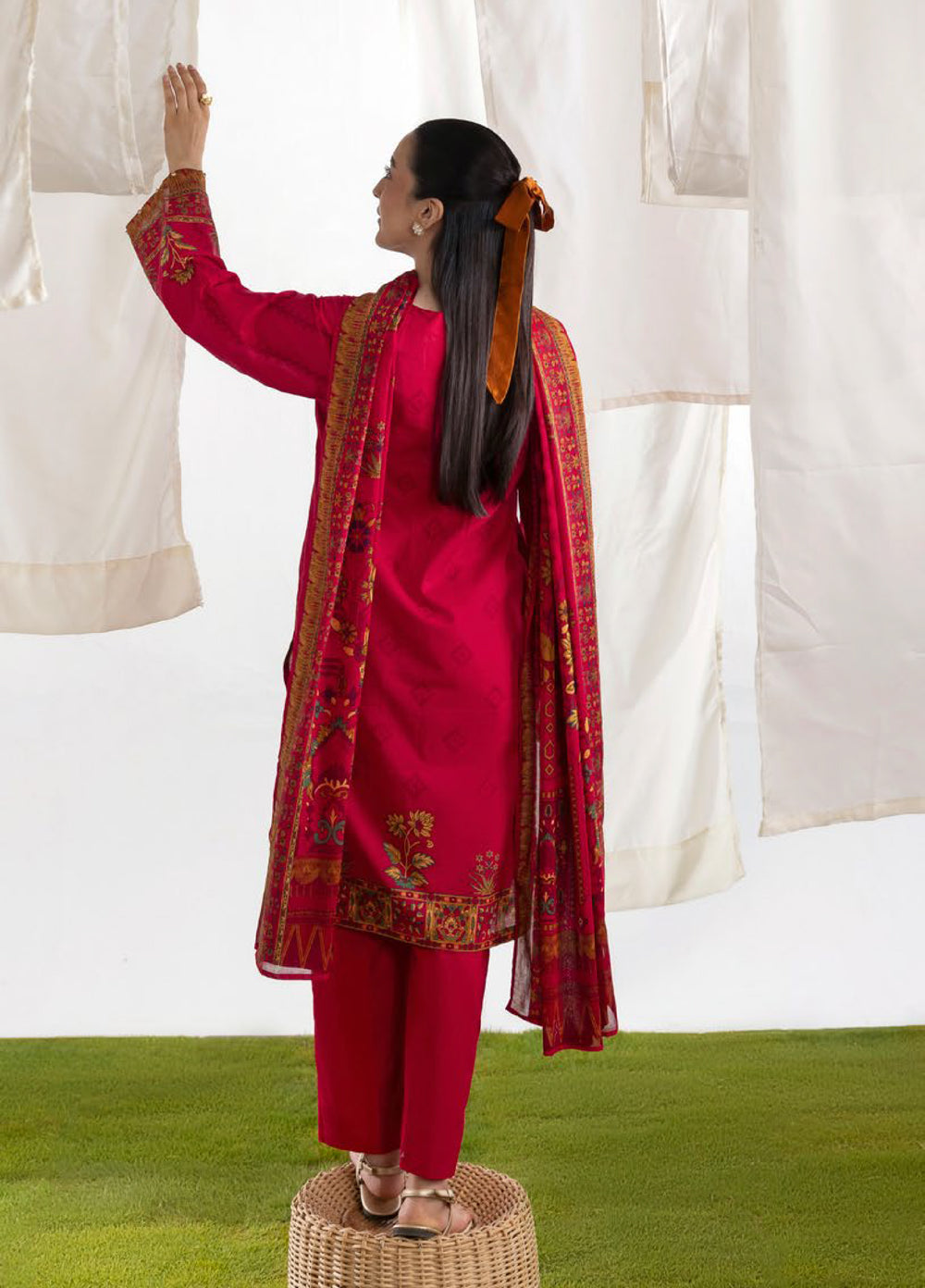 Bagheecha by Gul Ahmed Unstitched Embroidered Lawn 3 Piece Suit GA26ULB CL52500 - Casual Collection
