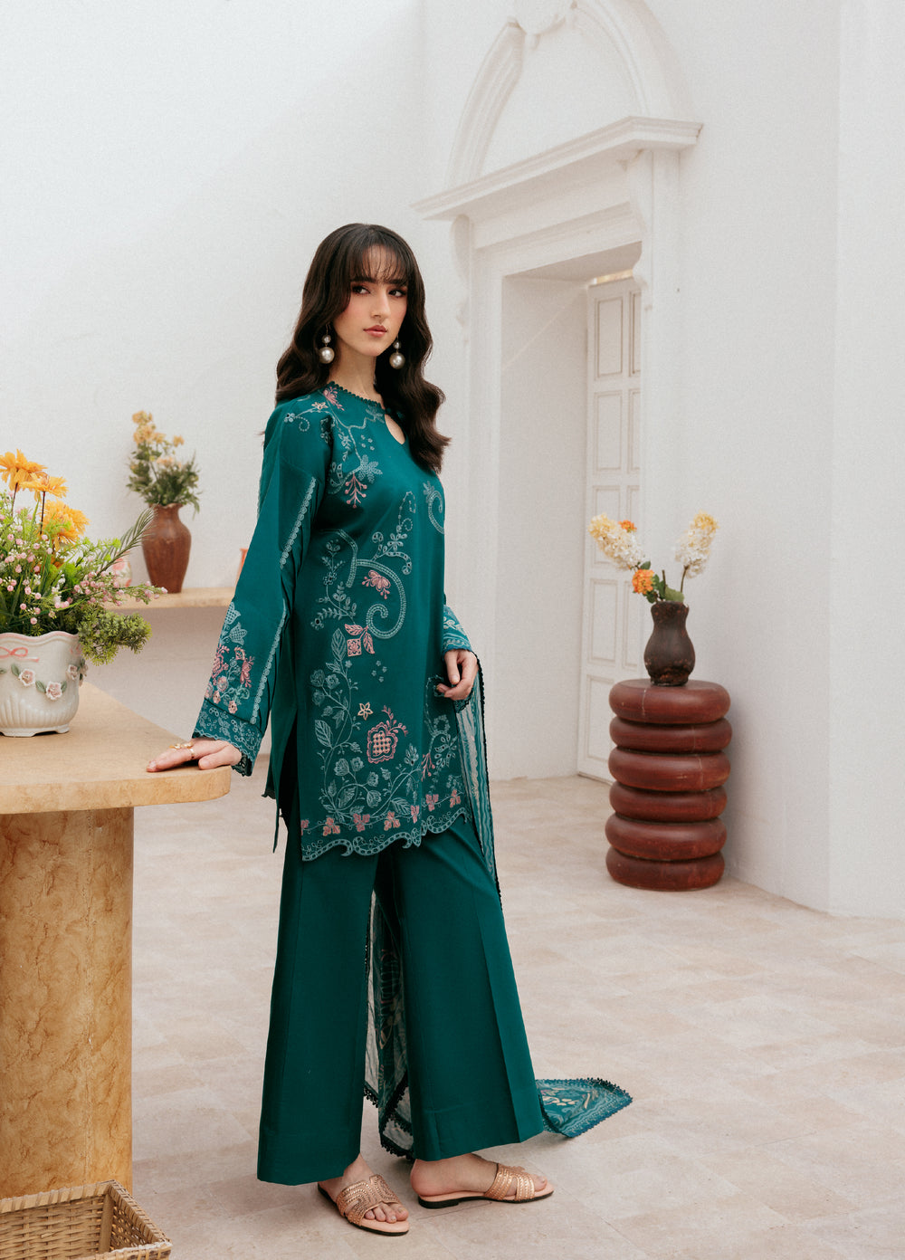 Zync by Florent Untitched Lawn Embroidered 3 Piece Suit FL26UZ FZ-1A - Summer Collection
