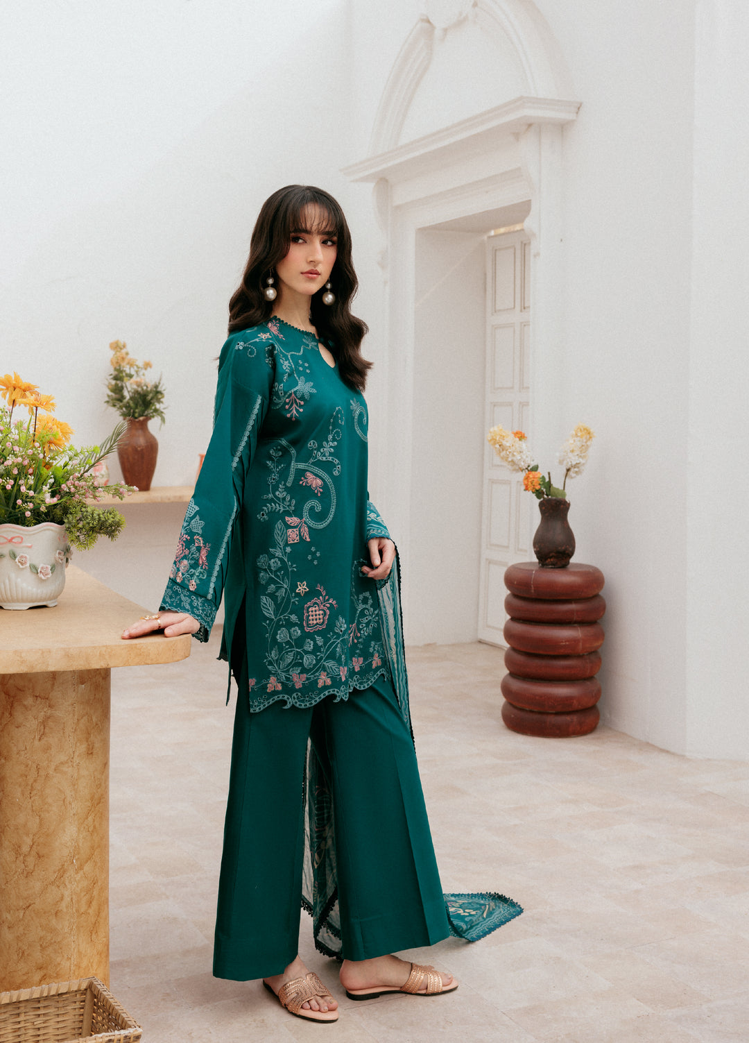 Zync by Florent Untitched Lawn Embroidered 3 Piece Suit FL26UZ FZ-1A - Summer Collection