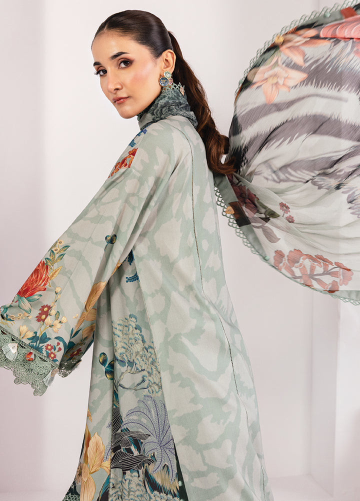 M Basics By Maria B Unstitched Digital Printed Linen 3 Piece MB25UW 1109-A - Winter Collection