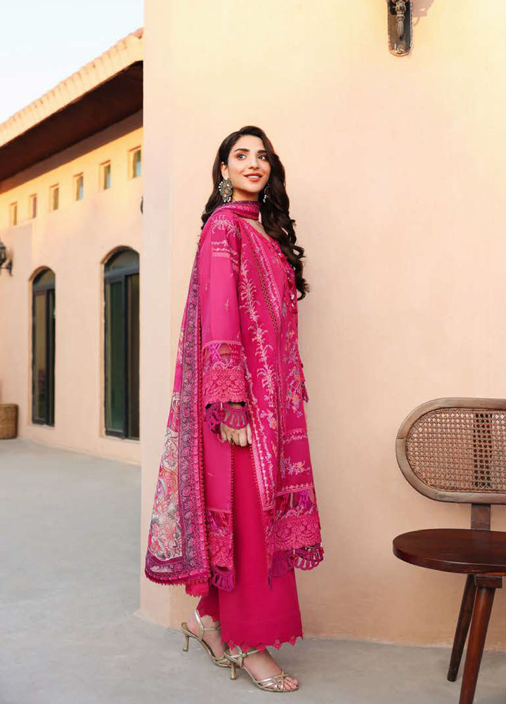 Summer Reverie by Roheenaz Unstitched Embroidered Lawn 3 Piece Suit RN26USR D-11 IVORIA - Festive Collection