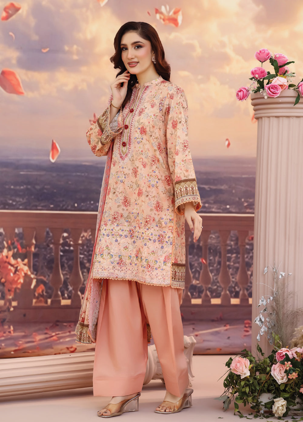 Salina by Regalia Textile Unstitched Cutwork Embroidered Lawn 3 Piece Suit RG26USCL D-6 - Summer Collection