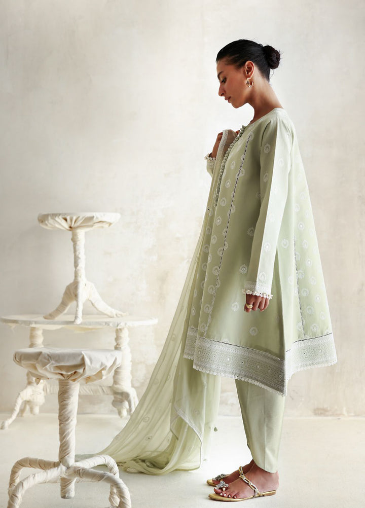 The Luxe by Gul Ahmed Unstitched Embroidered Lawn 3 Piece Suit GA26ULL Olive Bloom PM 62078 - Casual Collection