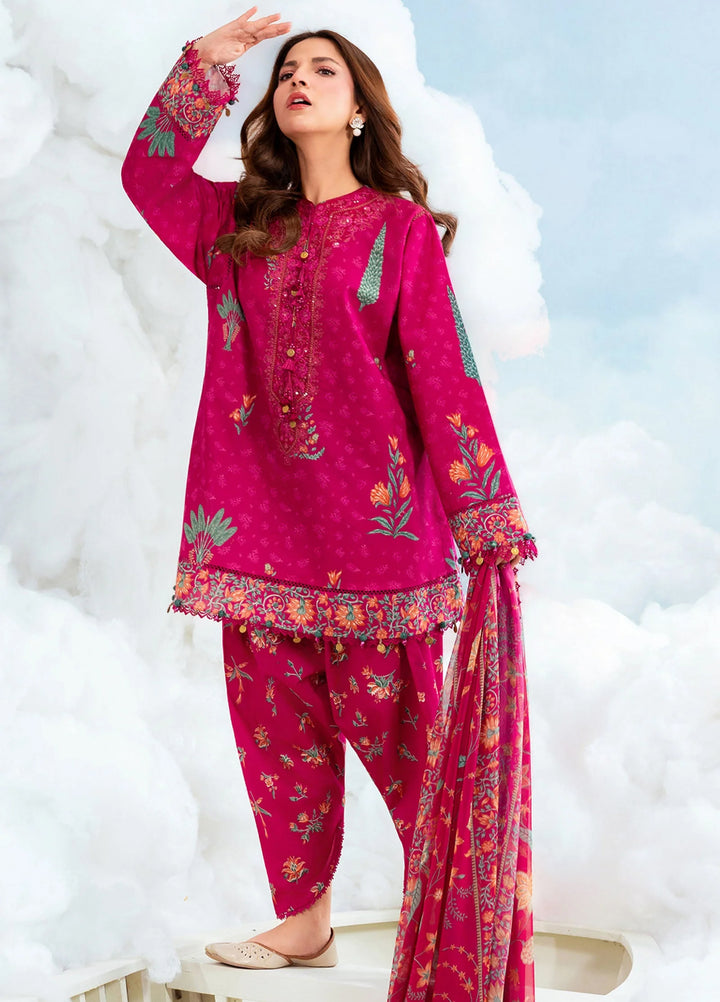 M Basics by Maria B Unstitched Embroidered Lawn 3 Piece Suit MB26SSEL MB-CUSV14-03B - Eid Collection