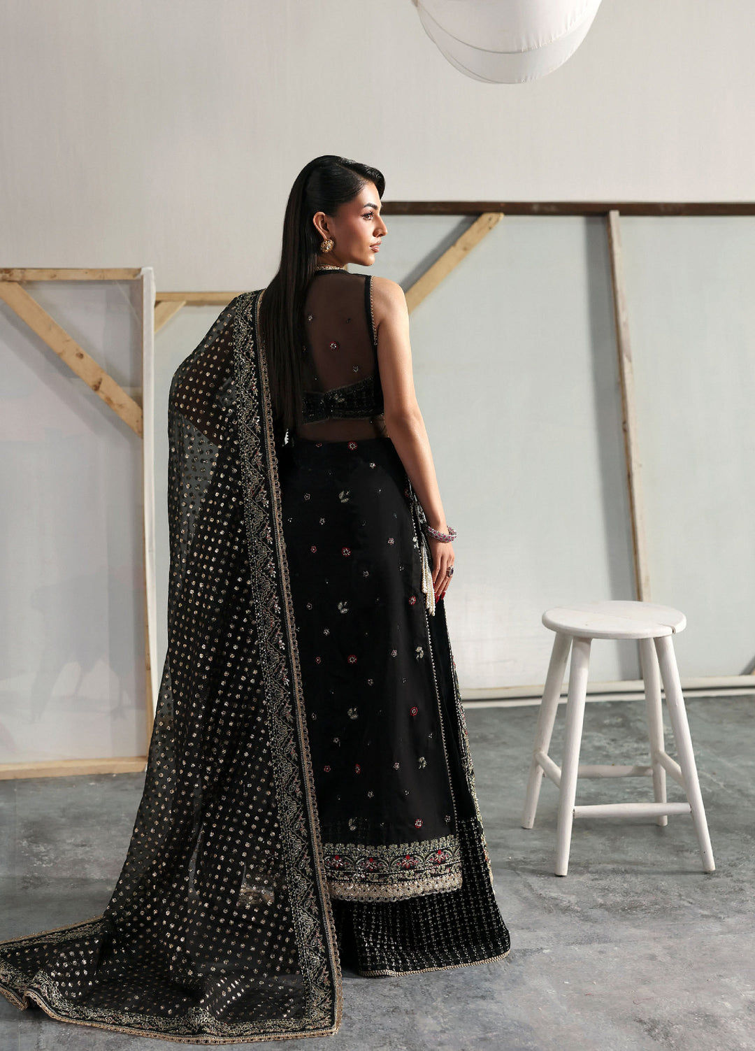 Seraphine by Zarposh Unstitched Embroidered Organza 3 Piece Suit Sorrel - Wedding Collection