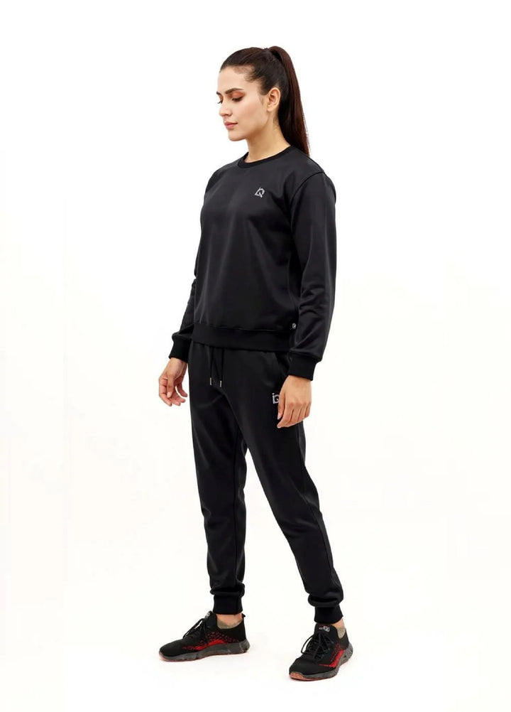 IQ Exclusive Women Winter Track Suit W-Black IQ Sweatshirt Tracksuit