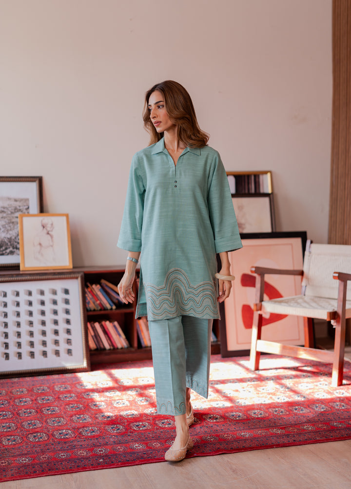 Pret Essentials by Sahar Pret Embroidered Khaddar 2 Piece AWSK-RR-02 - Winter Collection