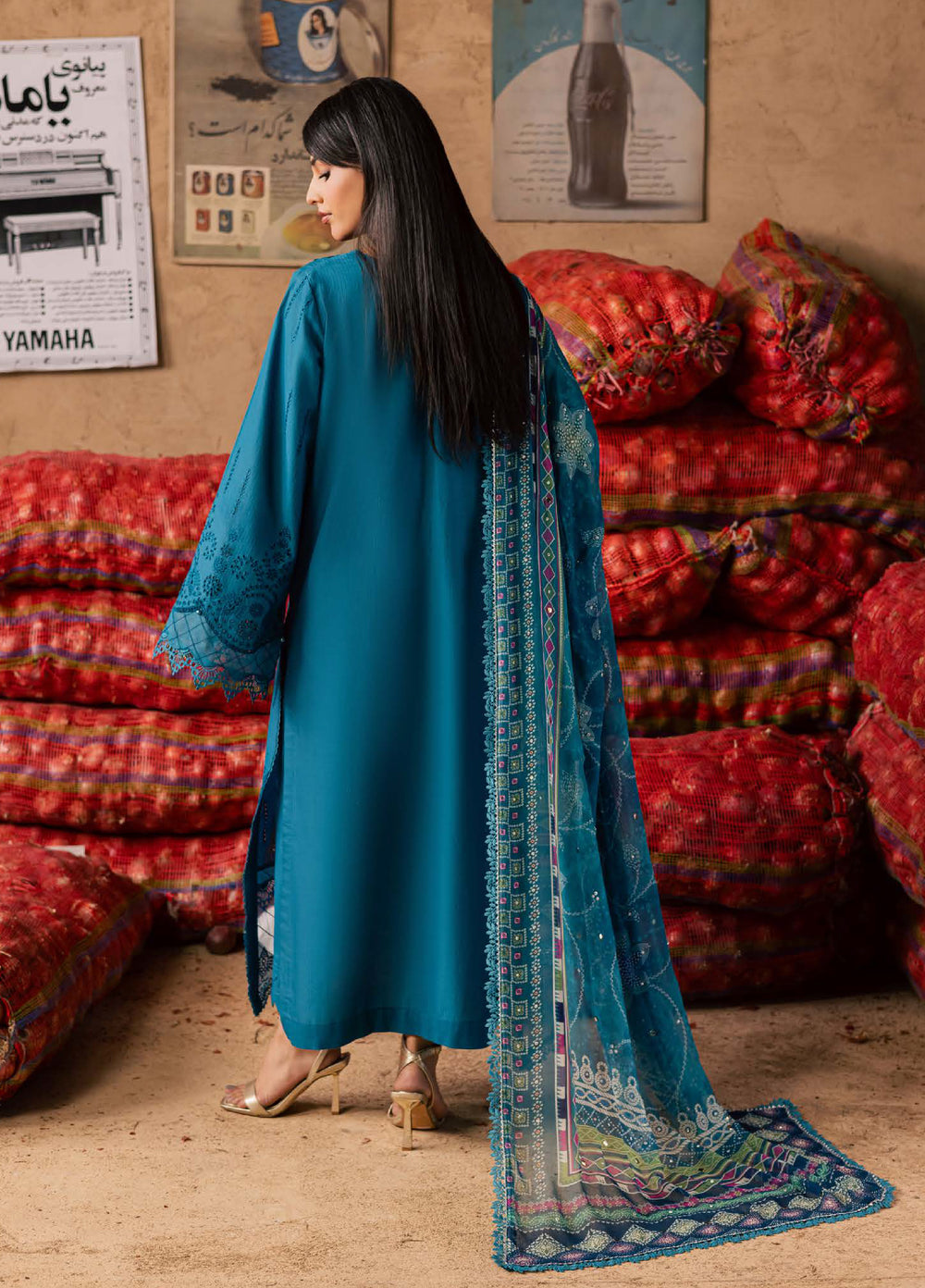 Bazar by Nureh Unstitched Embroidered Chikankari Lawn 3 Piece Suit NU26UBL NE-242 - Festive Collection