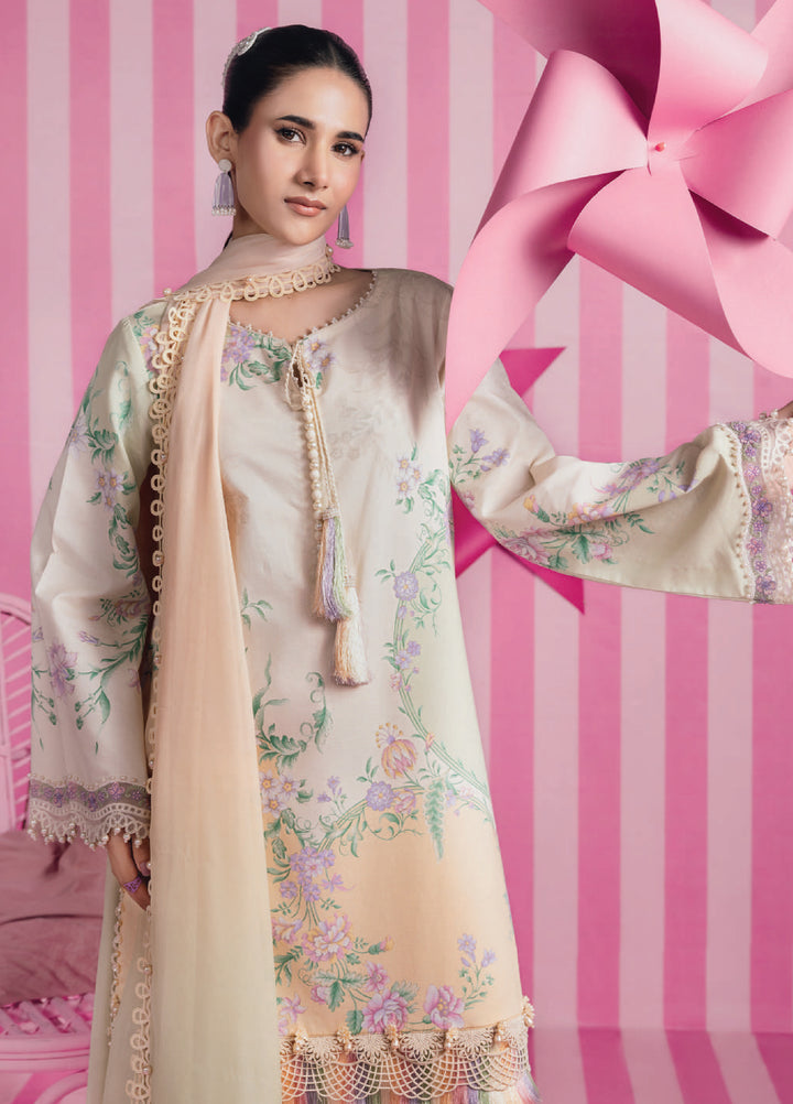 M Basics by Maria B Unstitched Embroidered Lawn 3 Piece Suit MB26UMB MB-CUSV13-7A - Summer Collection