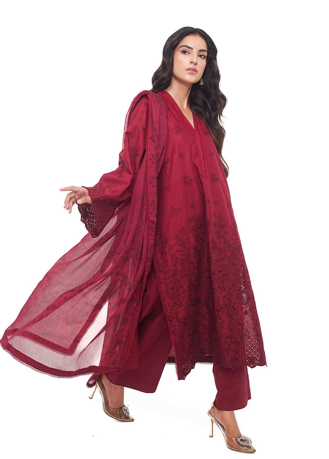 Ileen by naba bilal RTW Embroidered Lawn 3 Piece Suit IN26REL SIYA - Casual Collection