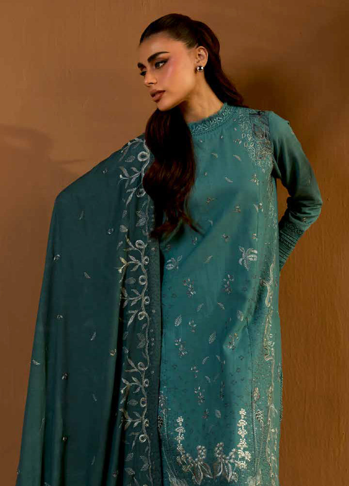 Sobia Nazir Unstitched Shawl Embroidered Khaddar 3 Piece SN25SW D-05 A - Winter Collection
