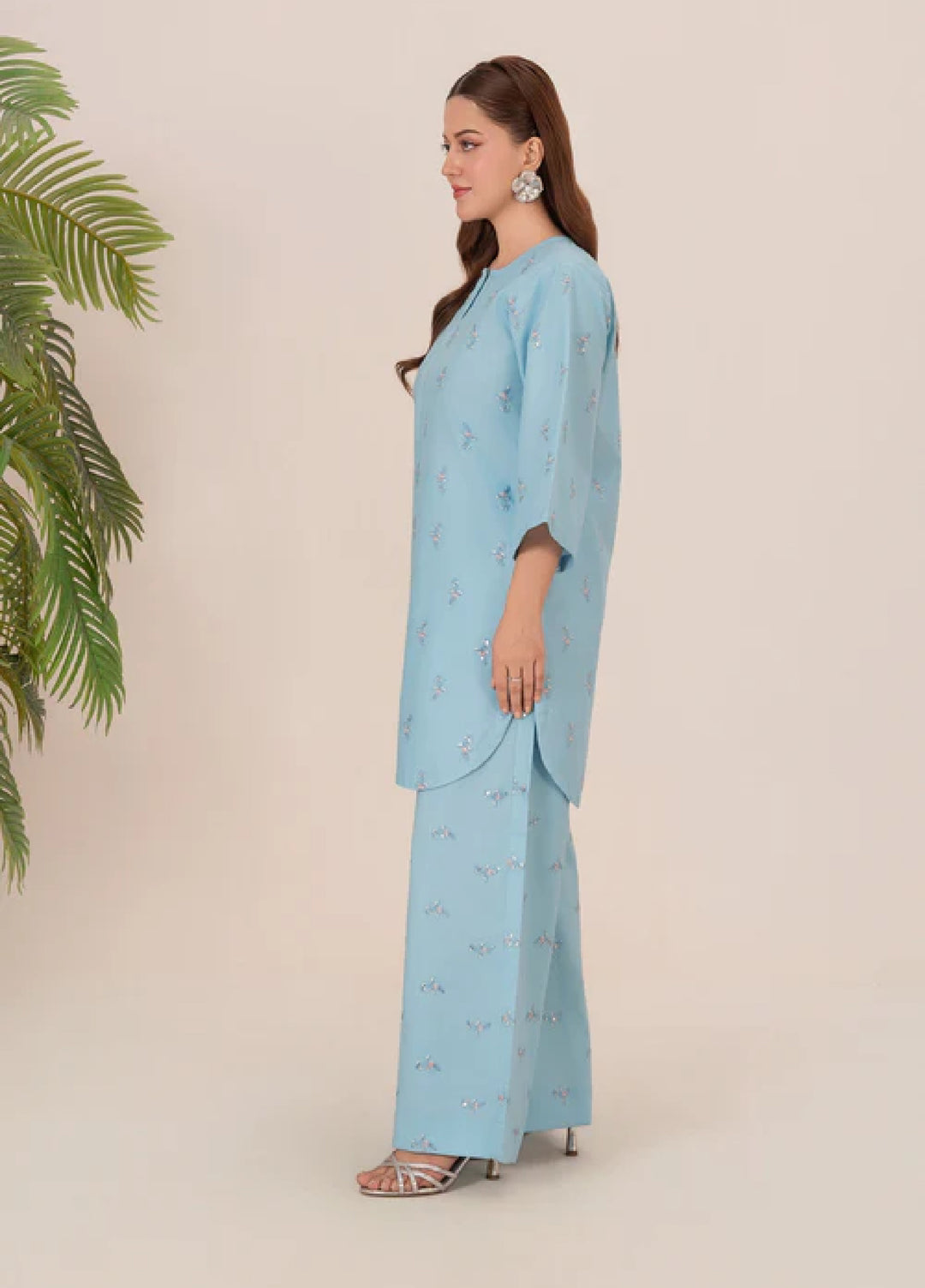 The Basic by Chandan Nagri Women Pret Co Ord Set Lawn Solids 2 Piece Mira - Summer Collection