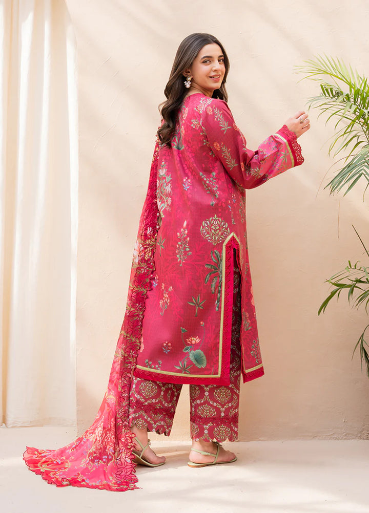 Summer in Bloom By Roheenaz Unstitched Printed Lawn 3 Piece Suit RN26USBL 36A Flora Pop - Festive Collection