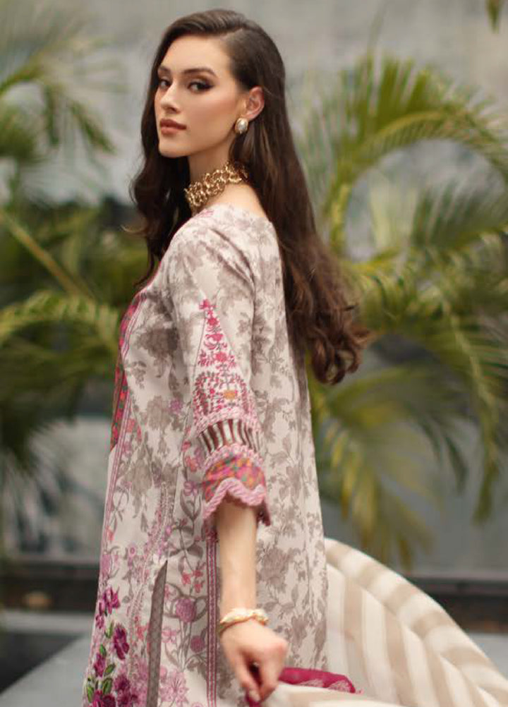 Combination by Charizma Unstitched Embroidered Lawn 3 Piece Suit CHR26UCL CC6-20 - Festive Collection
