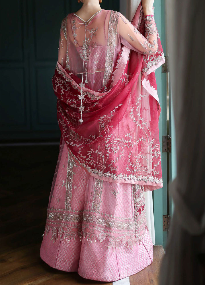 The Muse by Mushq Unstitched Net Embroidered Suits 3 Piece MU26TM Sabine - Wedding Collection
