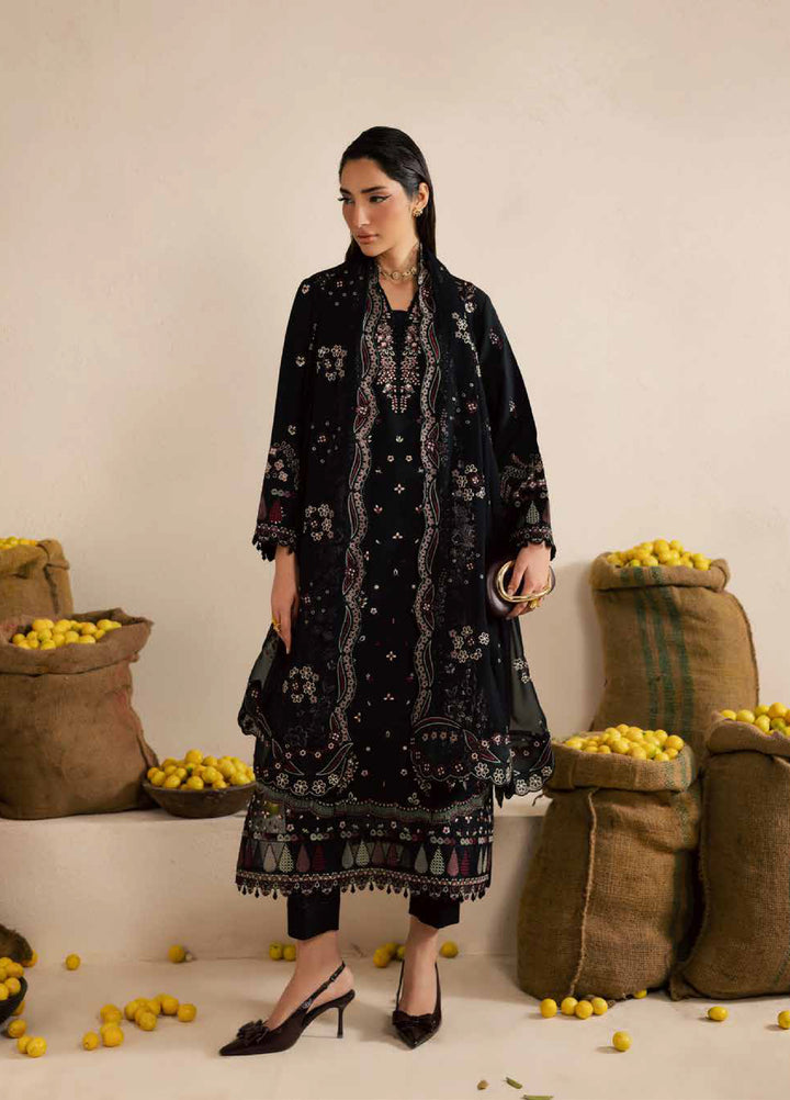 Nureh Exclusive Unstitched Lawn Karandi Embroidered 3 Piece Suit NU26UE NE-221 - Spring Collection