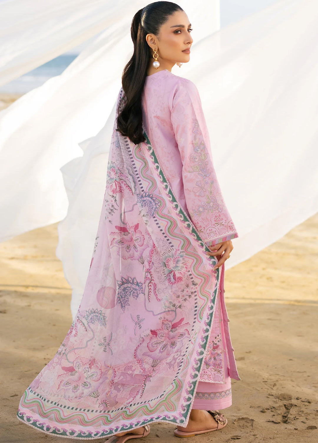 Afsanah by Seran Unstitched Embroidered Lawn 3 Piece Suit SN26UAVII D4-AYLA - Summer Collection