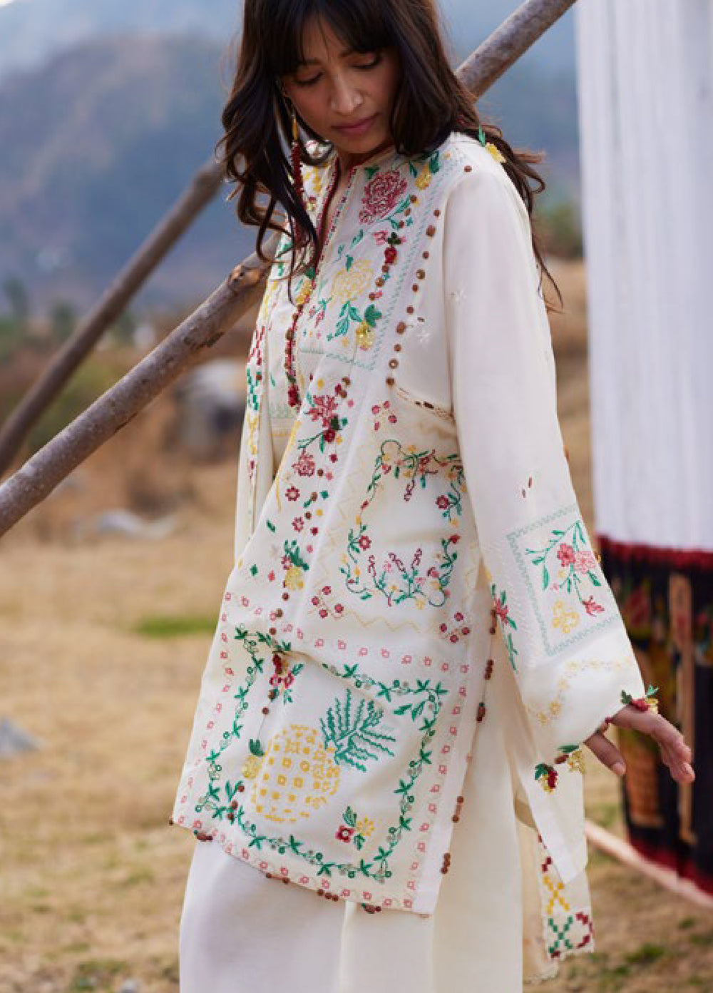 Meili by Zaha Unstitched Embroidered Lawn 3 Piece Suit ZK26UML ZL26-08B - Festive Collection