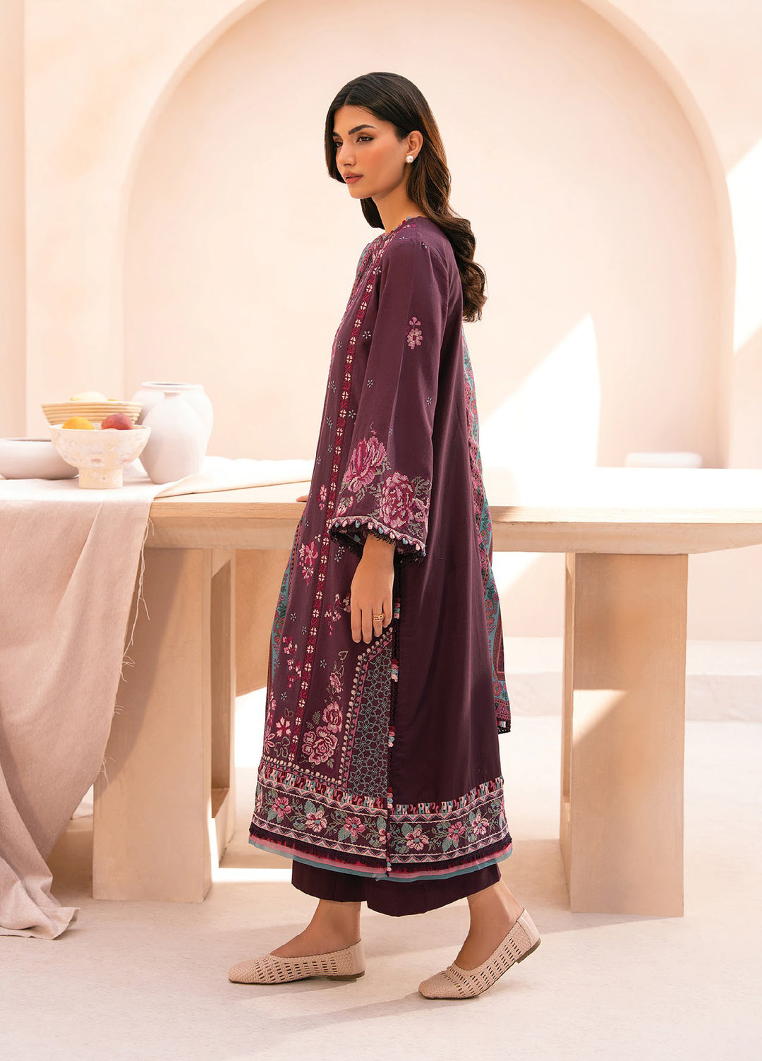 Rang e Khizaan by Xenia Unstitched Khaddar Embroidered Suits 3 Piece XE25SW D-01 AMORA - Winter Collection