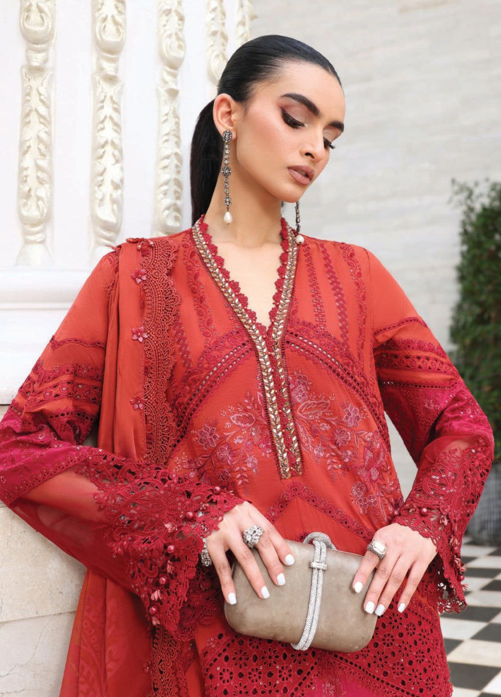 Maria B Unstitched Embroidered Lawn 3 Piece Suit MB26ULE D13 - Eid Collection