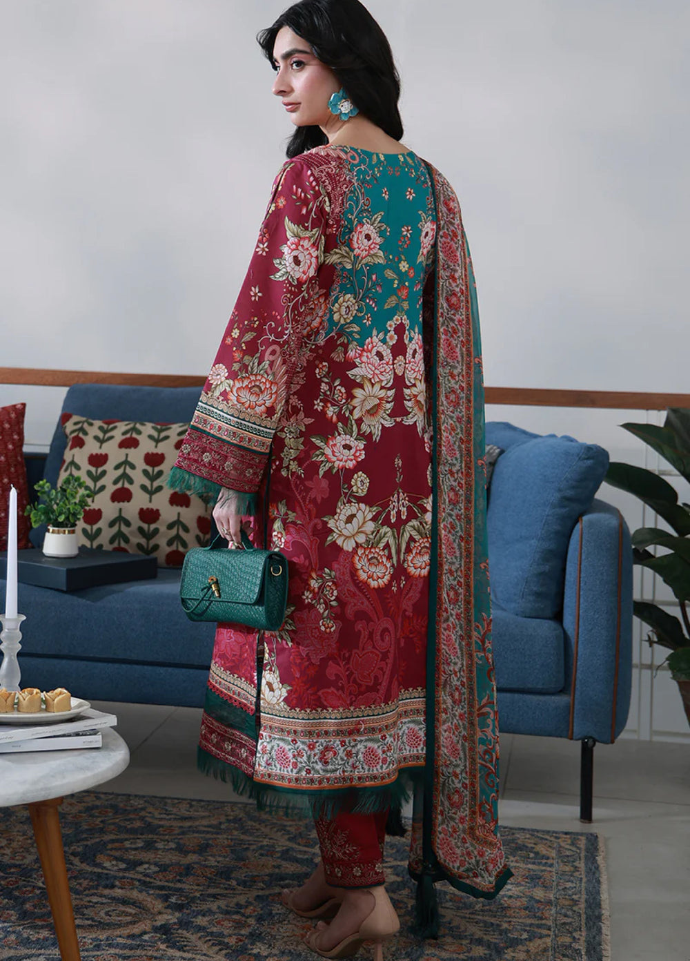 Delia by Gulaal Unstitched Embroidered Lawn 3 Piece Suit GL26UD D-8 Hilyn - Summer Collection