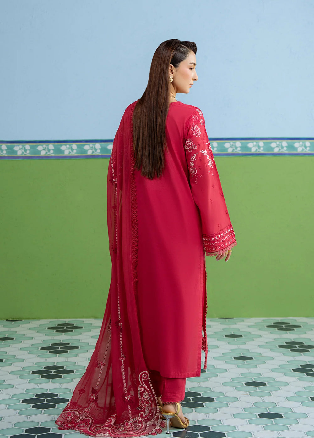Core by Daria Clothing Unstitched Embroidered Lawn 3 Piece Suit DC26UCL DA-77 - Summer Collection