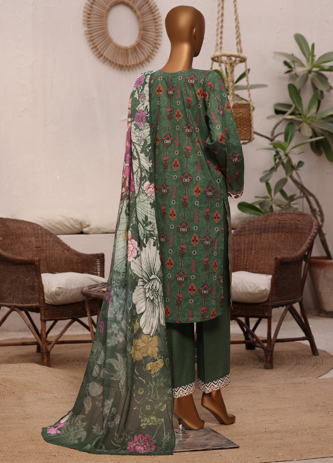Art N Craft by HZ Textiles RTW Printed Lawn 3 Piece Suit Green - Summer Collection