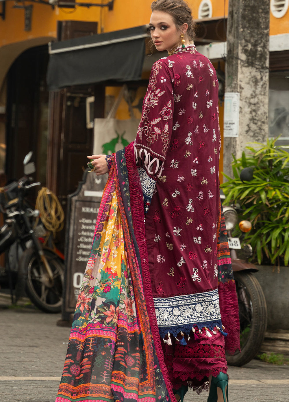 Neroli By Annus Abrar Unstitched Embroidered Lawn 3 Piece Suit ABR26UNL 10 Melia - Festive Collection