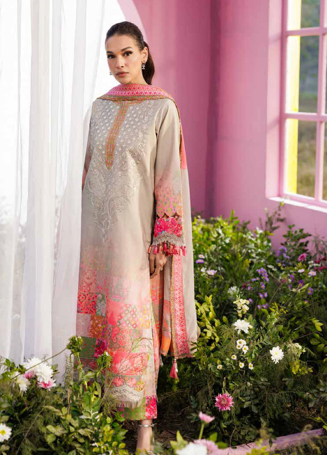 Rang e Bahar by Charizma Unstitched Embroidered Lawn 3 Piece Suit CHR26URB CRB6-05 - Summer Collection