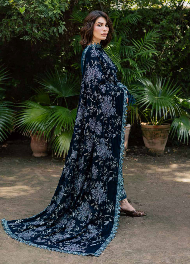 Nureh Exclusive Unstitched Luxury Leather Peach Embroidered Suits 3 Piece NU25LV NE-183 - Festive Collection