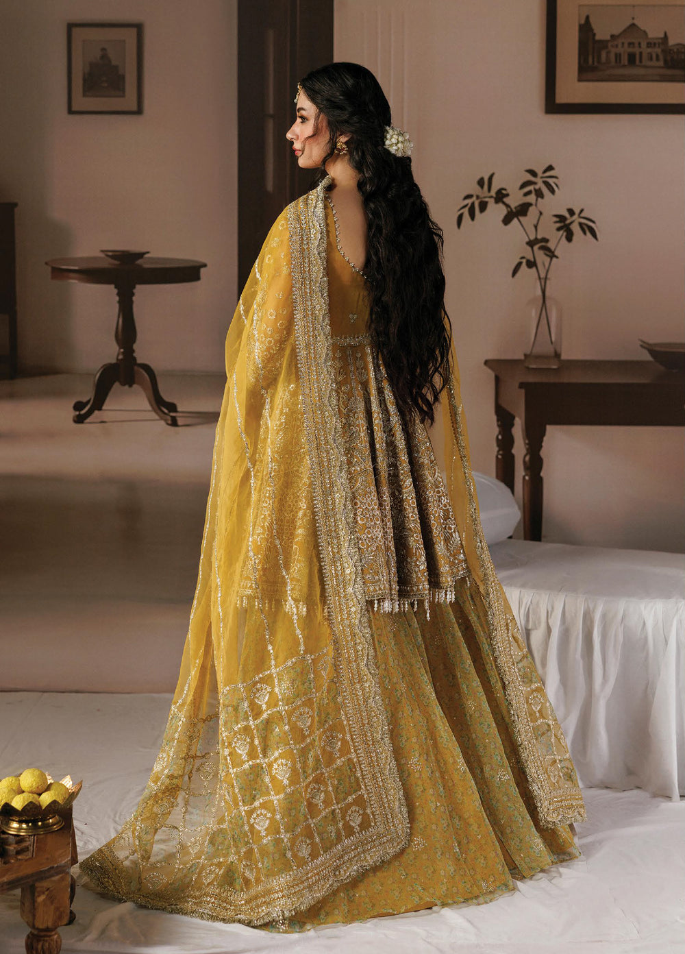 Shehnai by Afrozeh Unstitched Hand work Organza 3 Piece Suit AF26USW Aylin AFR-0159 - Wedding Collection