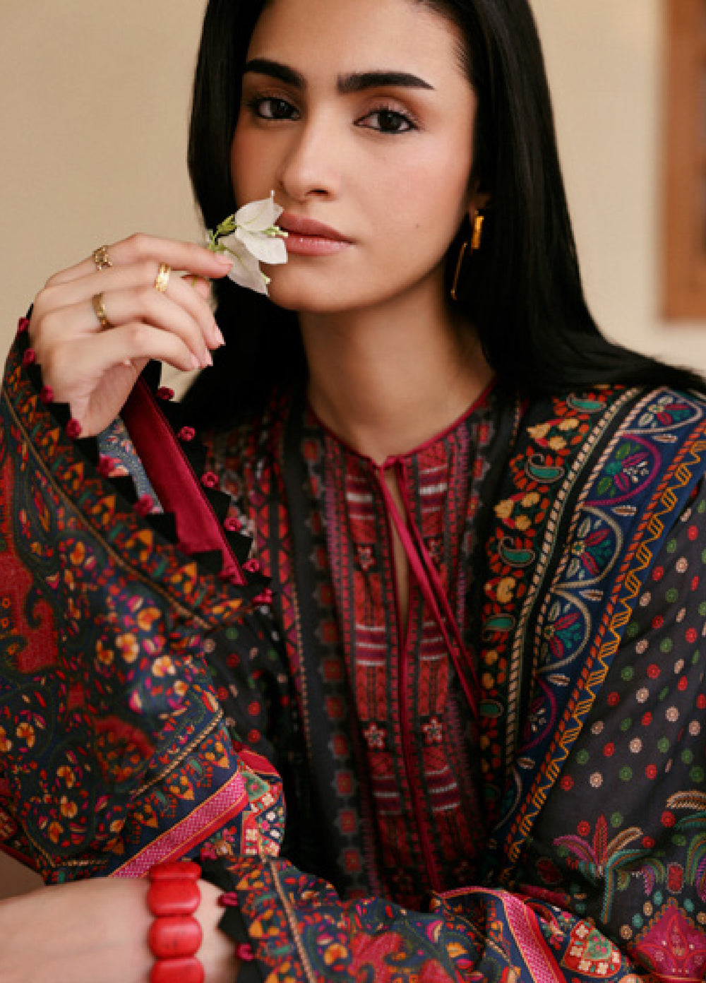 Amaya by Zaha Unstitched Printed Lawn 3 Piece Suit ZK26UAL Noira APL26-03 - Casual Collection
