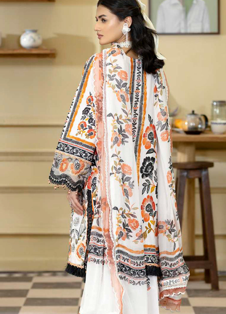 Al Zohaib Unstitched Applique Embroidered Lawn 3 Piece Suit AZ26UAL D-2 - Summer Collection