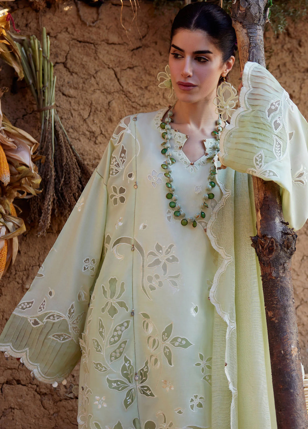 Meili by Zaha Unstitched Embroidered Lawn 3 Piece Suit ZK26UML ZL26-14B - Festive Collection