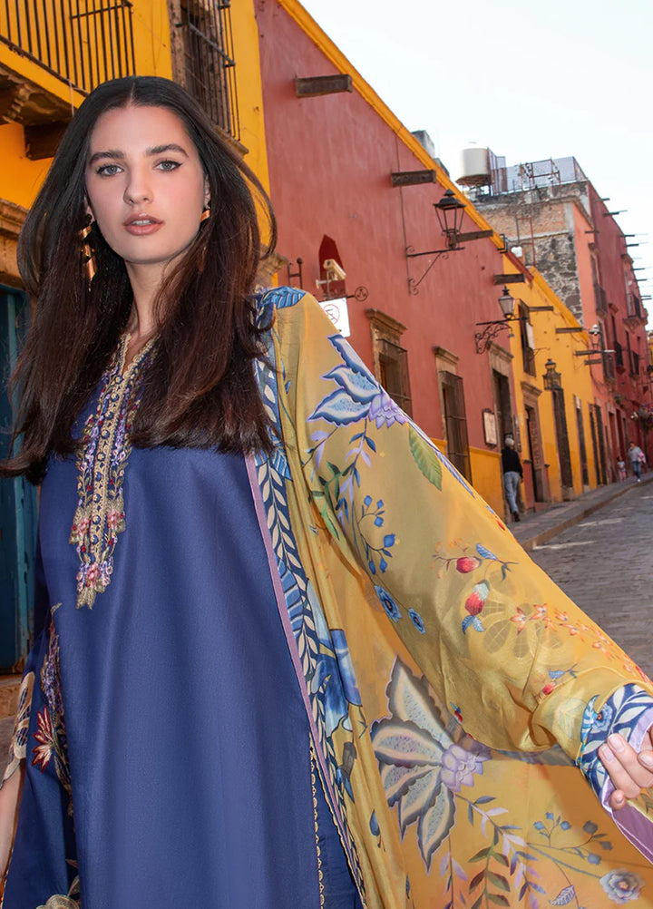 Hemline Odyssey by Mushq Unstitched Embroidered Lawn 3 Piece Suit MU26UHO HUNSS250402 INES - Summer Collection