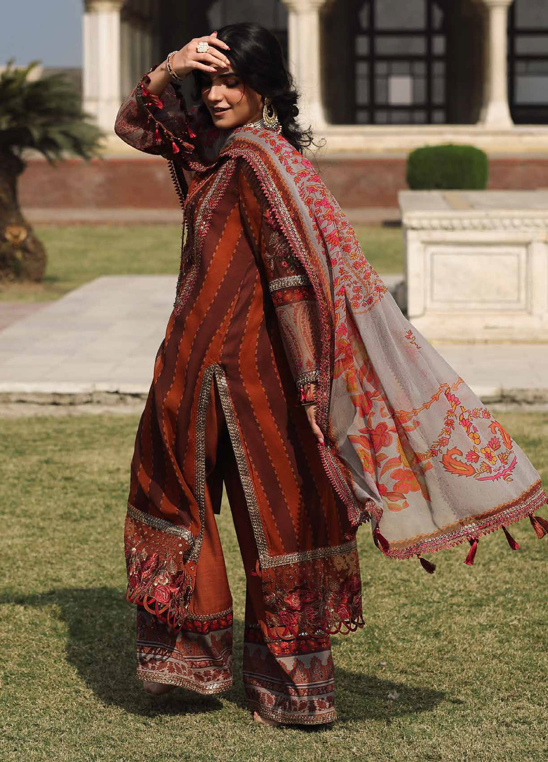 Vasal by Charizma Unstitched Luxury Chiffon Embroidered Suits 3 Piece CRZ25LC VSL25-42 - Festive Collection