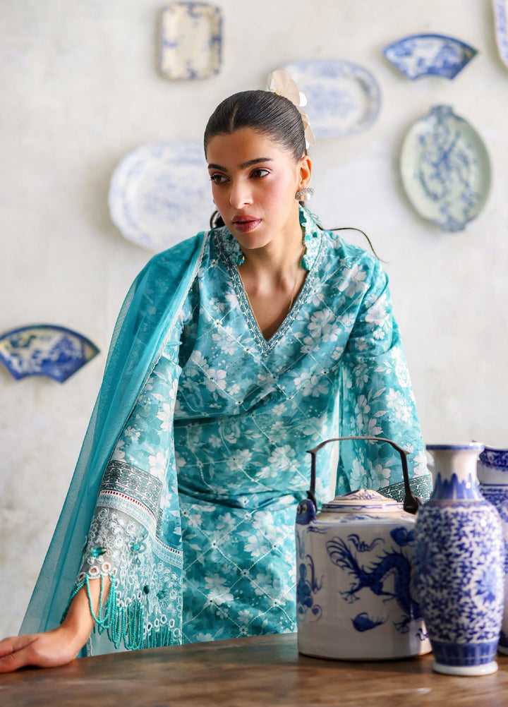 Freesia by Gul Ahmed Unstitched Embroidered Lawn 3 Piece Suit GA26UFL CN-62002 - Summer Collection