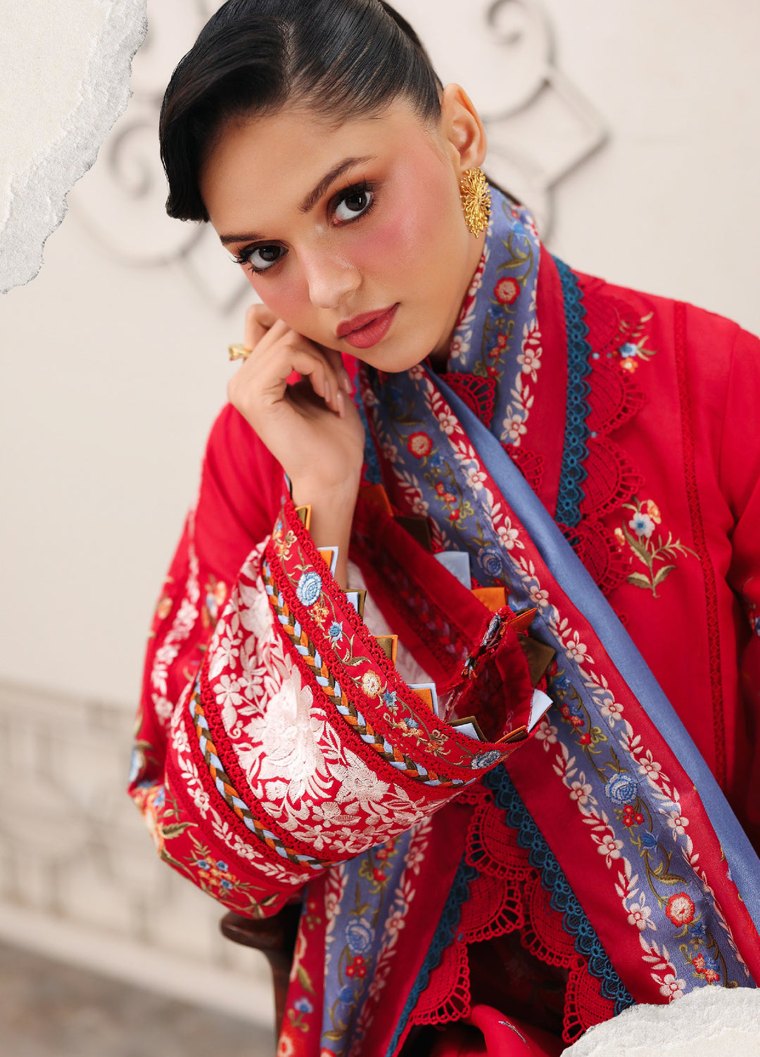 Lumina by Bin Ilyas Unstitched Embroidered Lawn 3 Piece Suit BI26UL L7 3B - Summer Collection