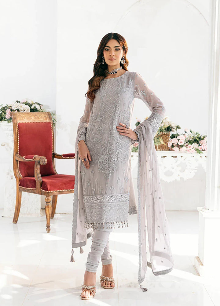 Signature by Salitex Embroidered Chiffon Suits Unstitched 3 Piece SUNS7CH034UT - Summer Collection