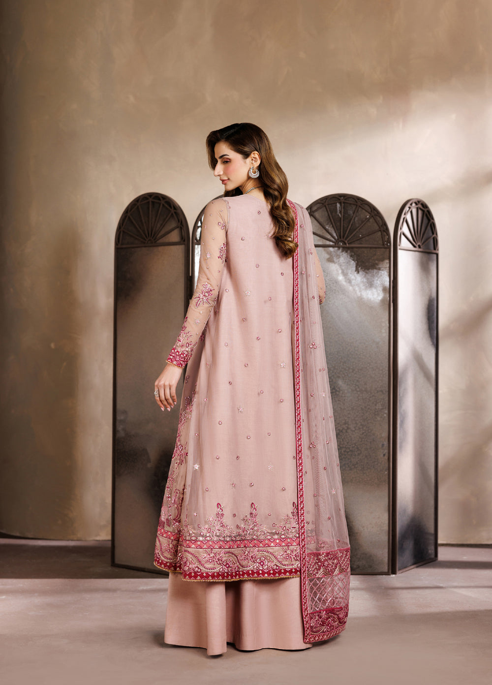 Zaryah by Zarif Unstitched Embroidered Net 3 Piece Suit ZR26UZF ZF-ZYR-PARISA-02 - Festive Collection