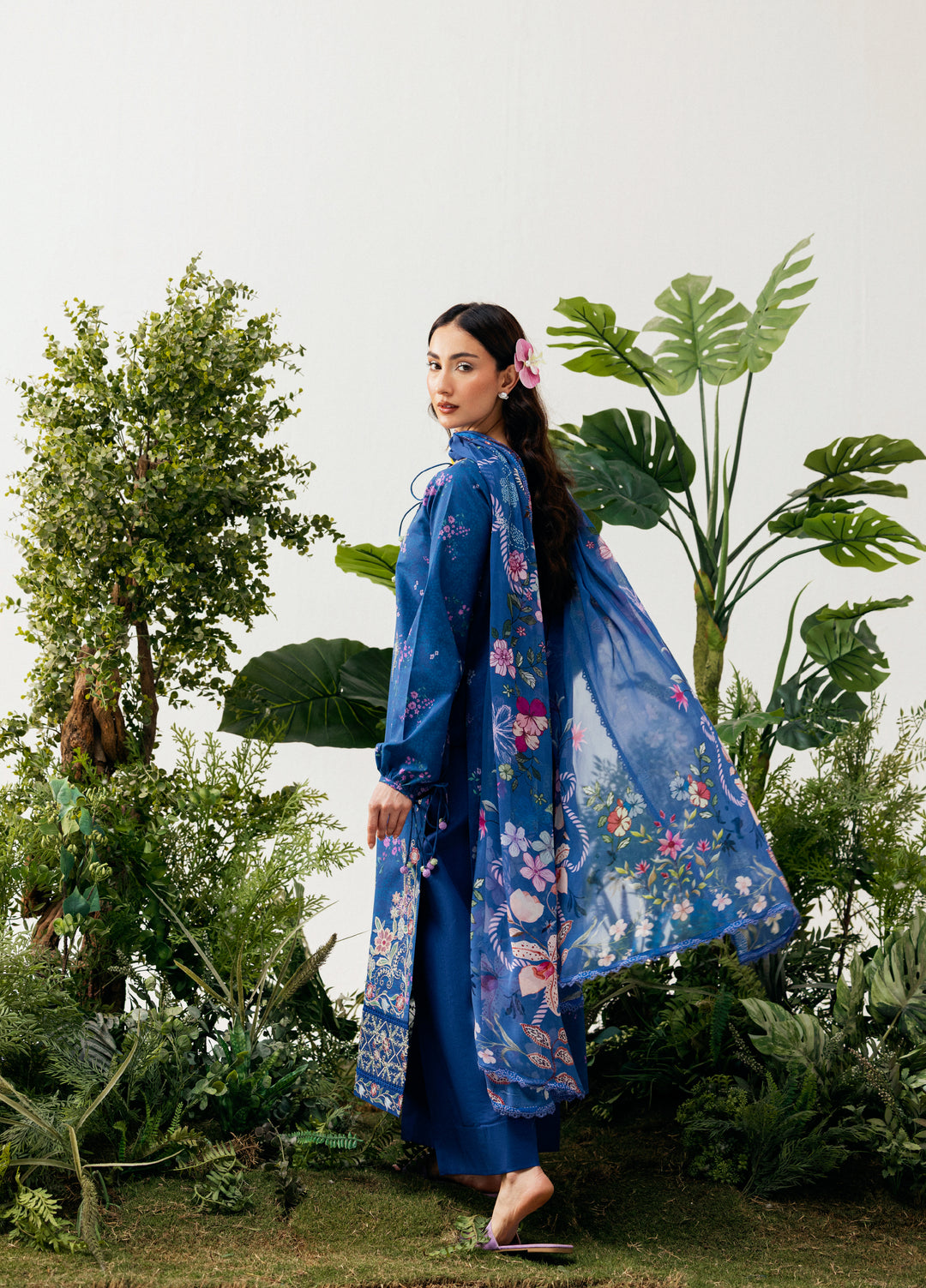 Zync by Florent Unstitched Embroidered Printkari Lawn 3 Piece Suit FL26UZP FZ-8A - Summer Collection