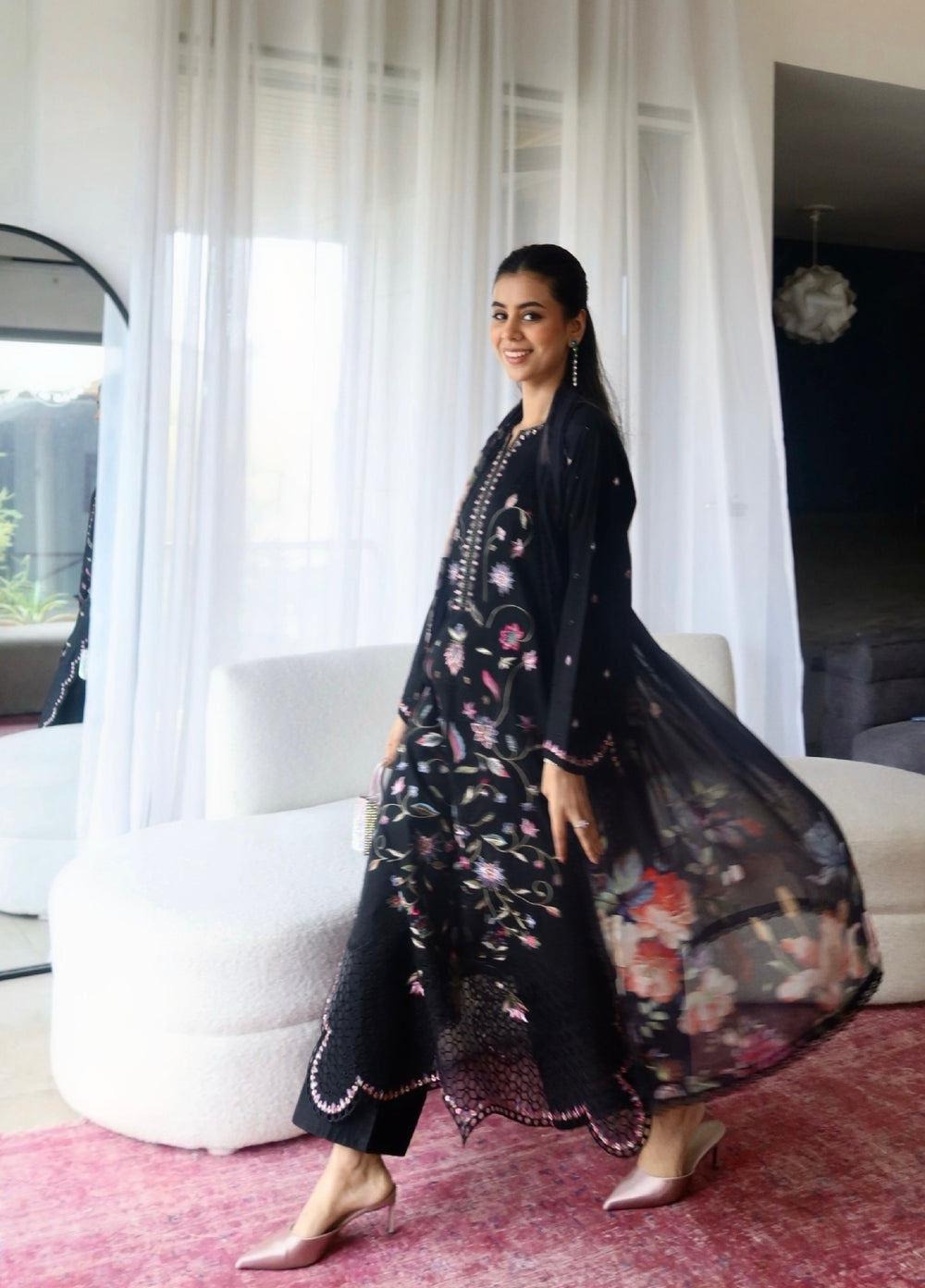 Symphony by Neeshay Unstitched Embroidered Luxury Lawn 3 Piece Suit NSH26US D1-Mirea - Summer Collection