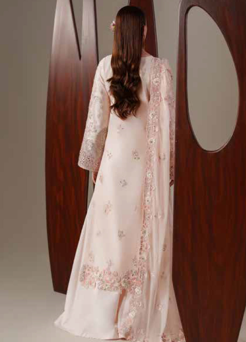 Nouvelle by Emaan Adeel Unstitched Embroidered Chiffon 3 Piece Suit EA26UNC Lumi - Festive Collection