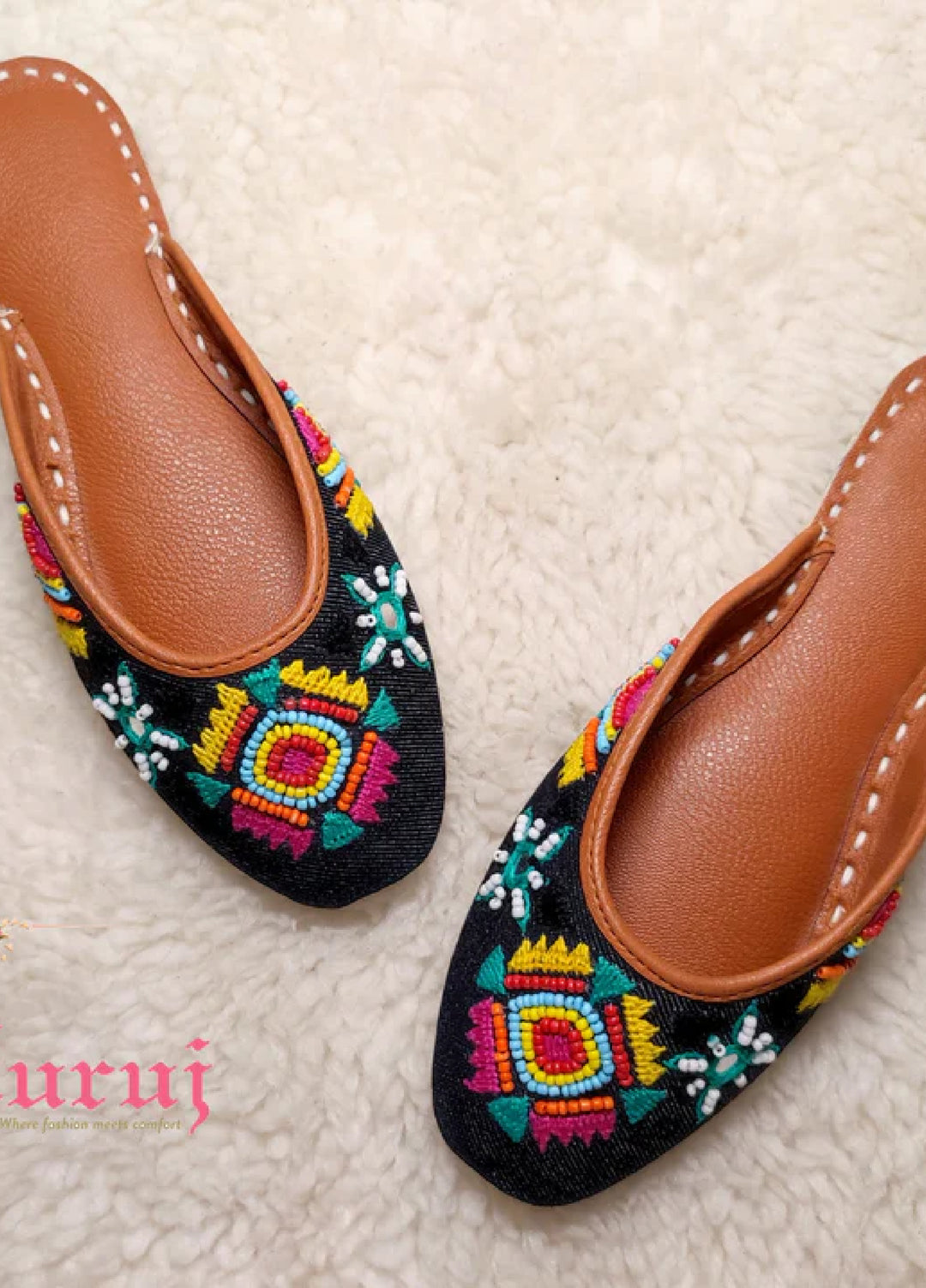 Zuruj Festive Style   Backless Khussay JU-164